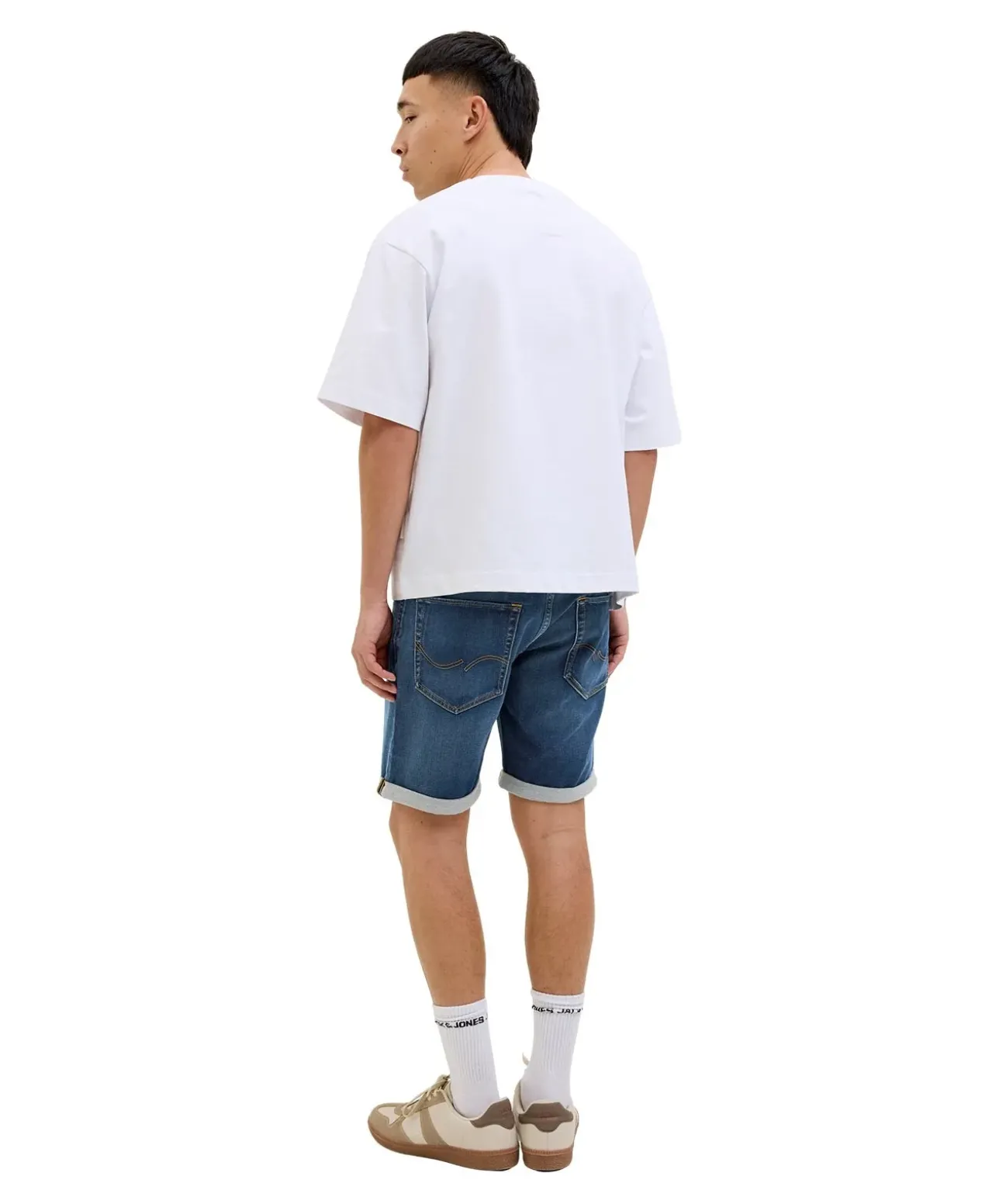 Jack & Jones Jeans Shorts Rick Icon in Mittelblau