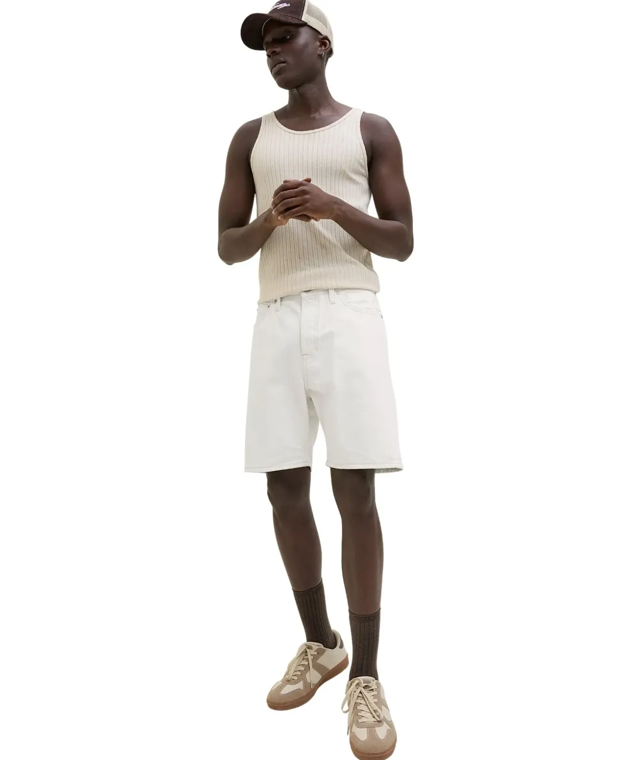 Jack & Jones Jeans Shorts Tony in Cremeweiß