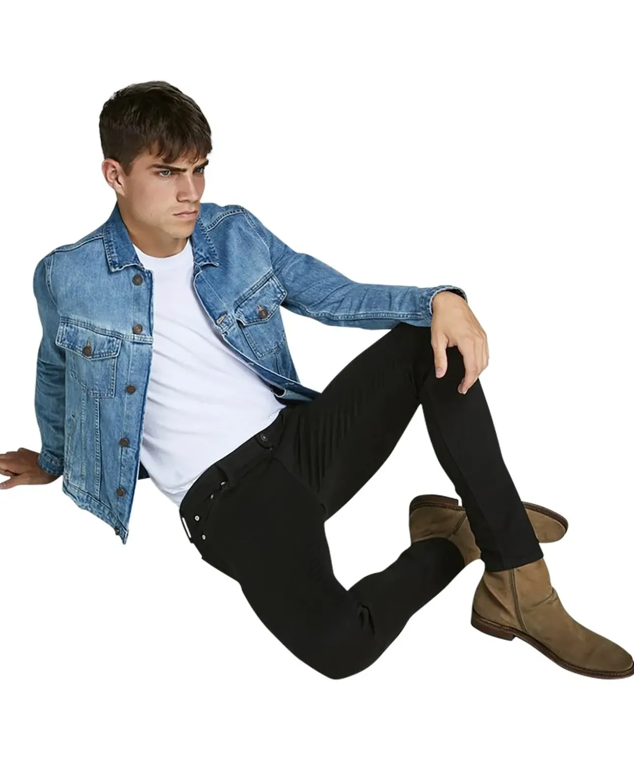 Jack & Jones Jeans Skinny Fit Liam in Black Denim