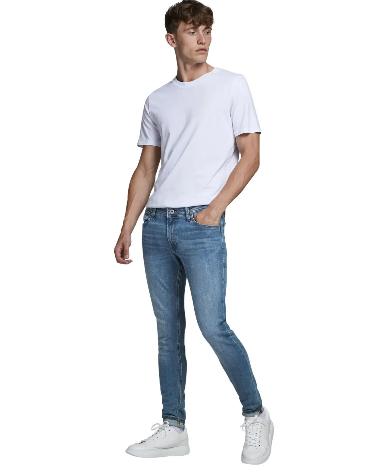 Jack & Jones Jeans Skinny Fit Tom in Blue Denim