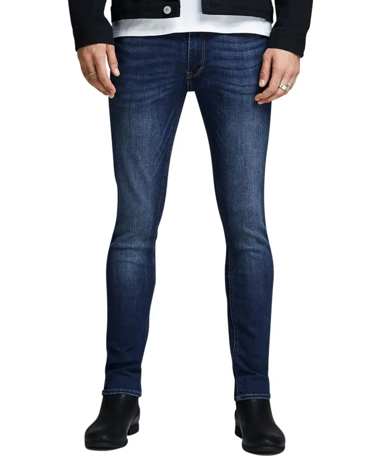 Jack & Jones Jeans Skinny Fit Liam dunklem Used-Look