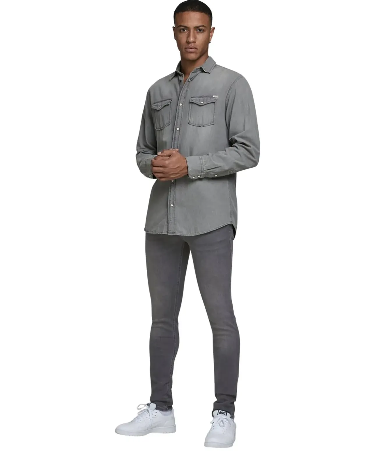 Jack & Jones Jeans Skinny Fit Liam aus grauen Grey Denim