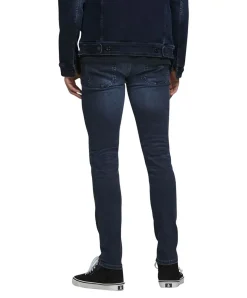 Jack & Jones Jeans Skinny Fit Liam in blau mit Crinkeln