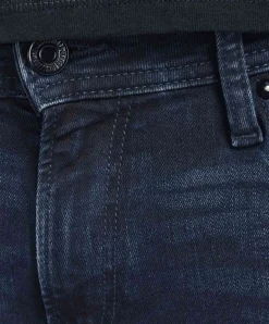 Jack & Jones Jeans Skinny Fit Liam in blau mit Crinkeln