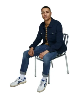 Jack & Jones Jeans Slim Fit Tim aus blauem Super-Stretch