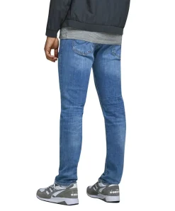 Jack & Jones Jeans Slim Fit Tim in Blue-Denim-Look