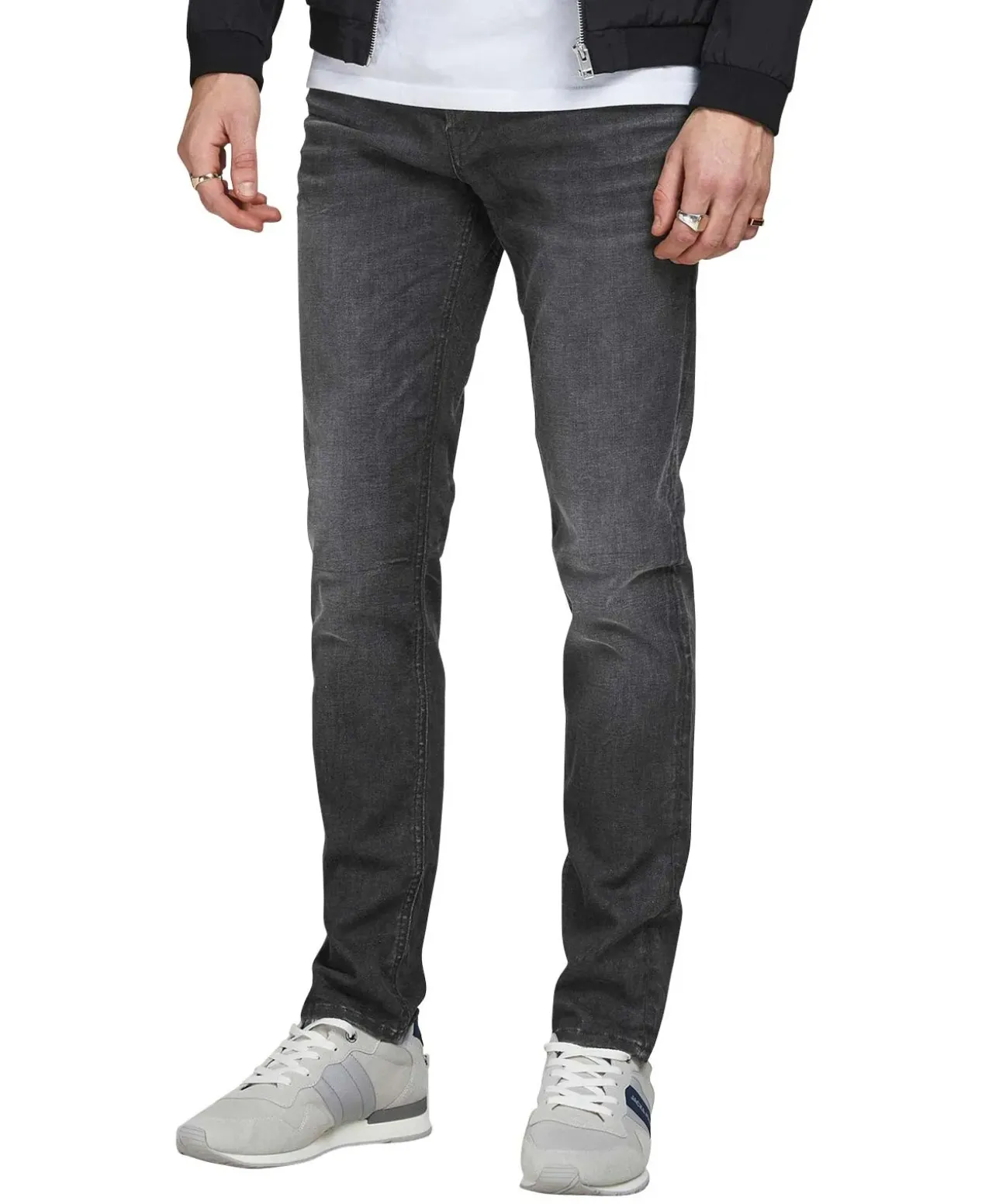 Jack & Jones Jeans Slim Fit Tim aus grauem Bio-Material