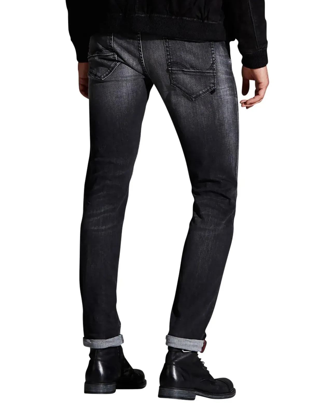 Jack & Jones Jeans Slim Fit Glenn in Black Vintage-Look