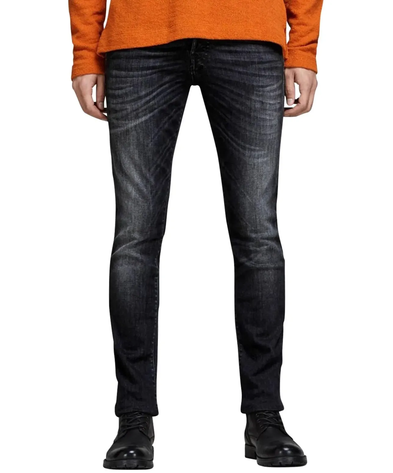 Jack & Jones Jeans Slim Fit Glenn in Black Vintage-Look