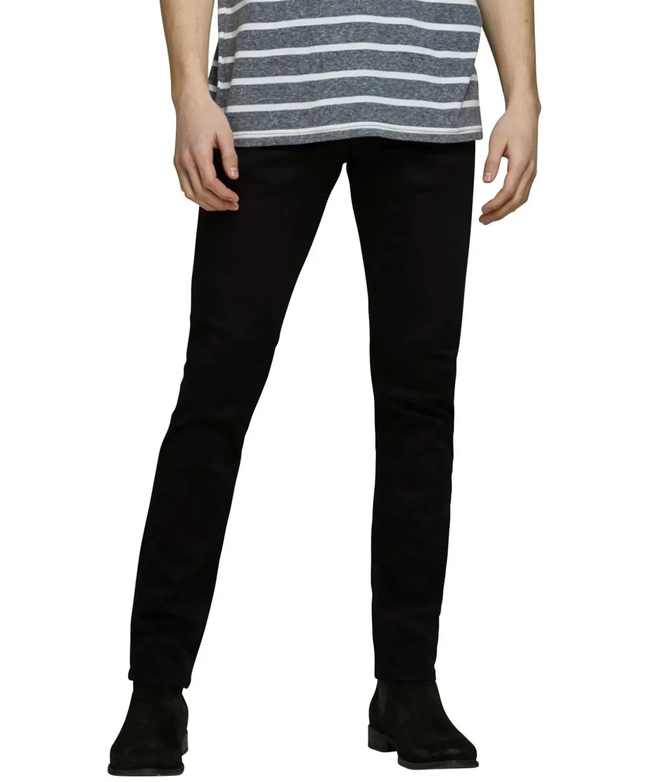 Jack & Jones Jeans Slim Fit Glenn Icon aus schwarzem Super-Stretch
