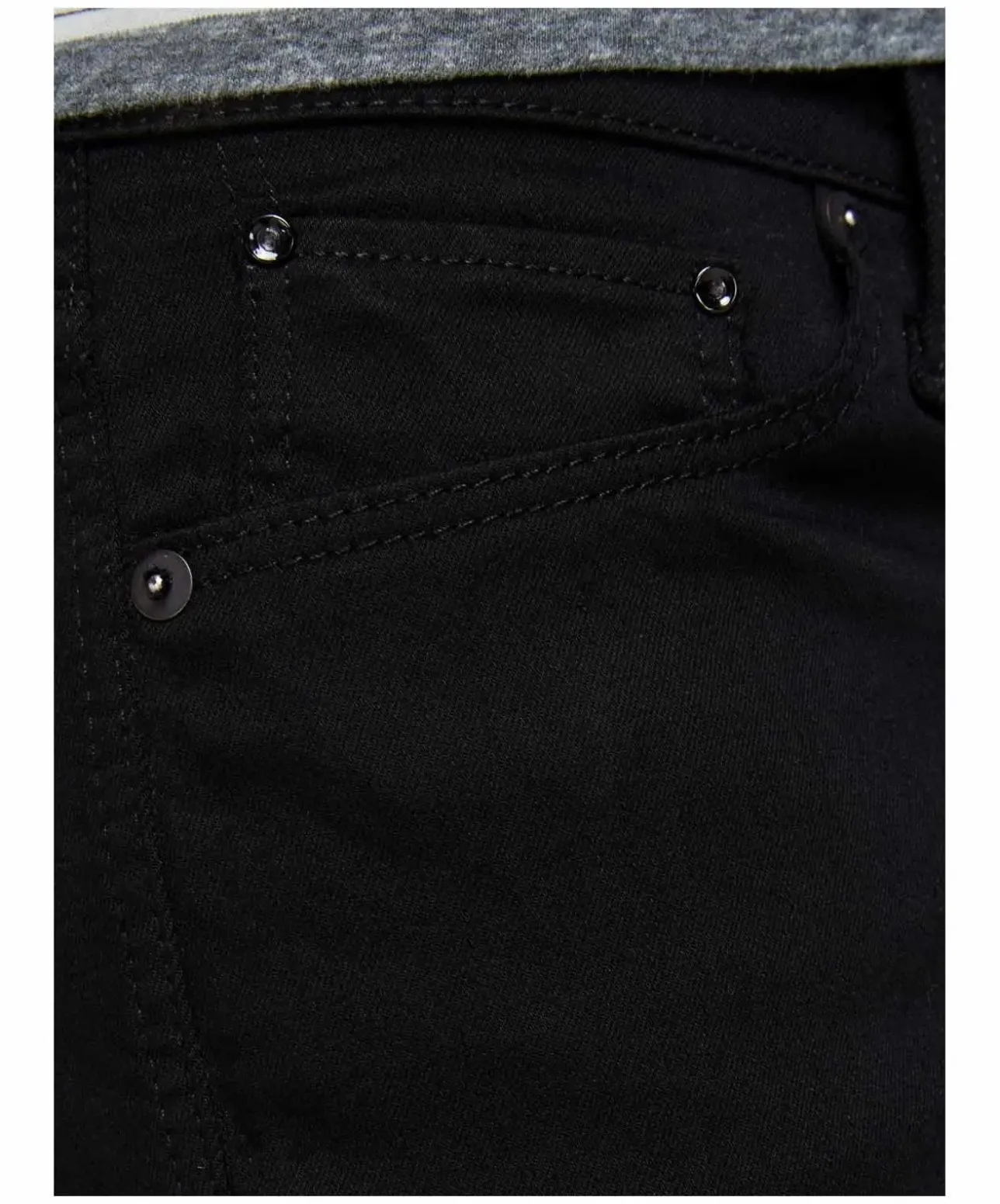 Jack & Jones Jeans Slim Fit Glenn Icon aus schwarzem Super-Stretch