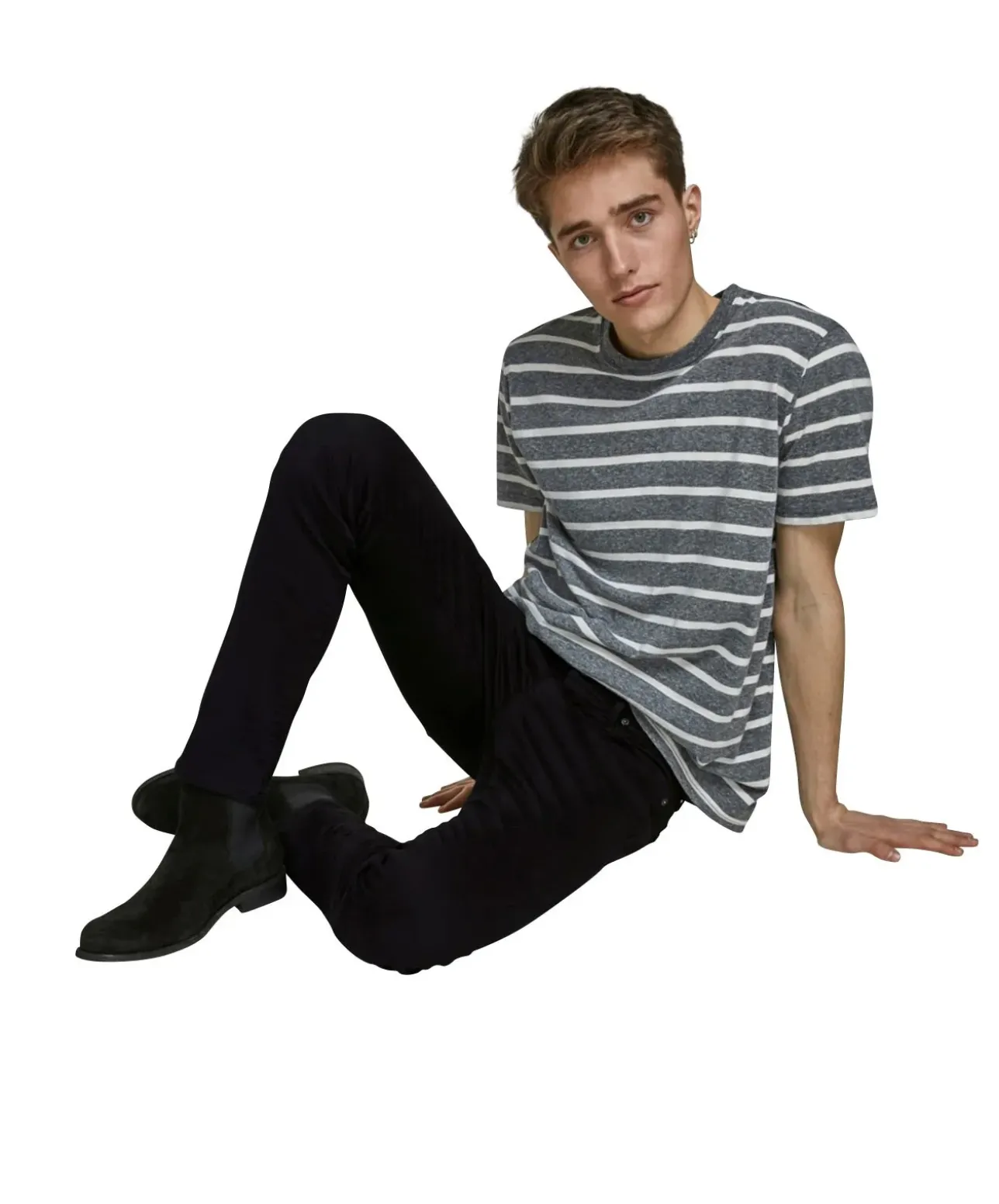 Jack & Jones Jeans Slim Fit Glenn Icon aus schwarzem Super-Stretch