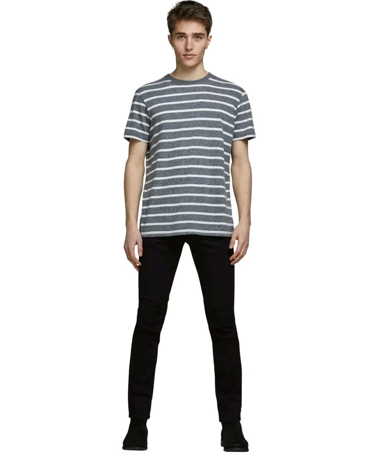 Jack & Jones Jeans Slim Fit Glenn Icon aus schwarzem Super-Stretch