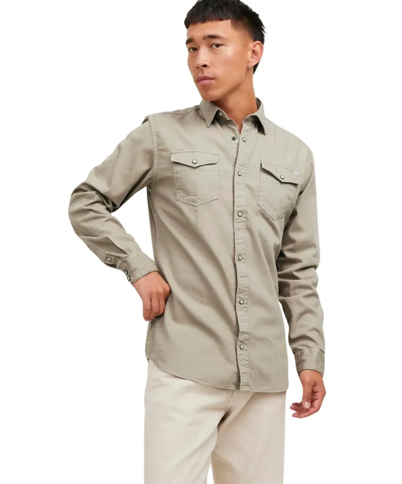 Jack & Jones Jeanshemd Heridan Shirt in Beige