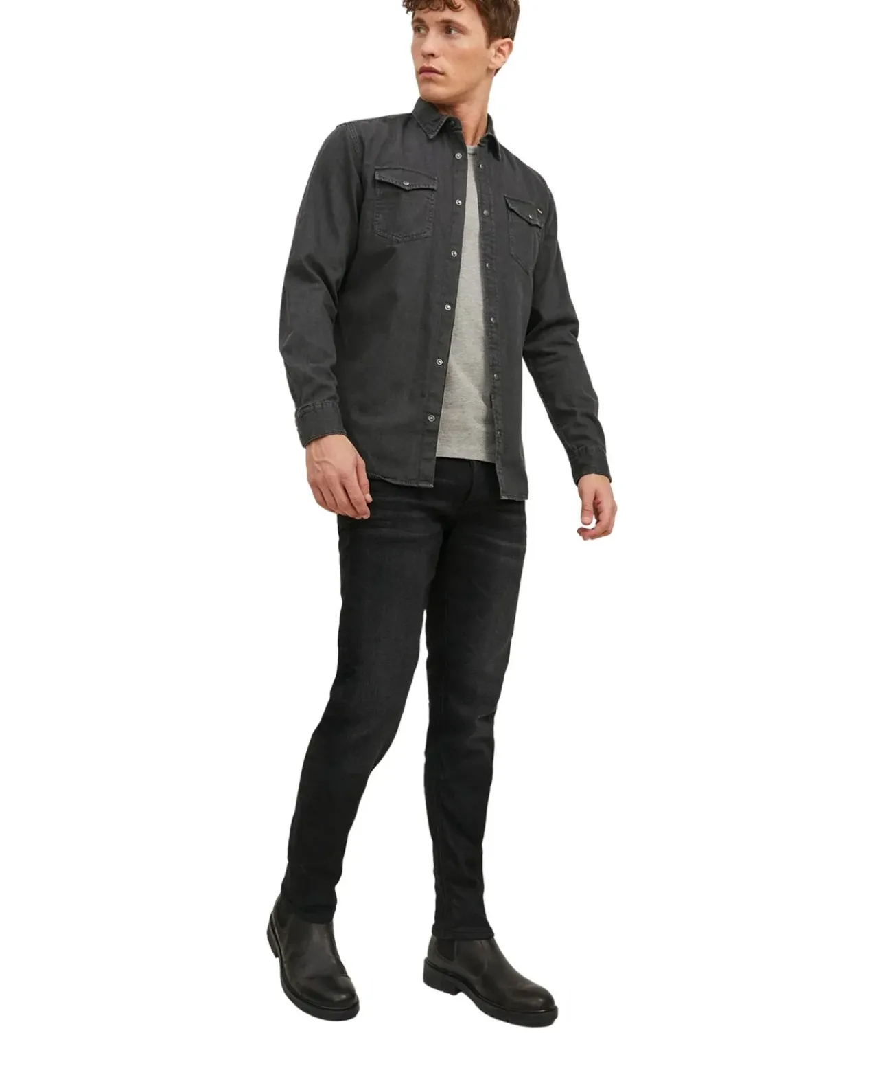 Jack & Jones Jeanshemd Heridan in Schwarz