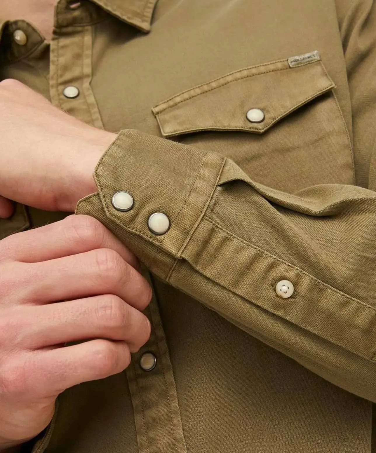Jack & Jones Jeanshemd Heridan Shirt in Dunkelgrün