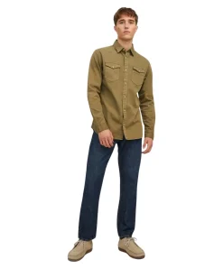 Jack & Jones Jeanshemd Heridan Shirt in Dunkelgrün