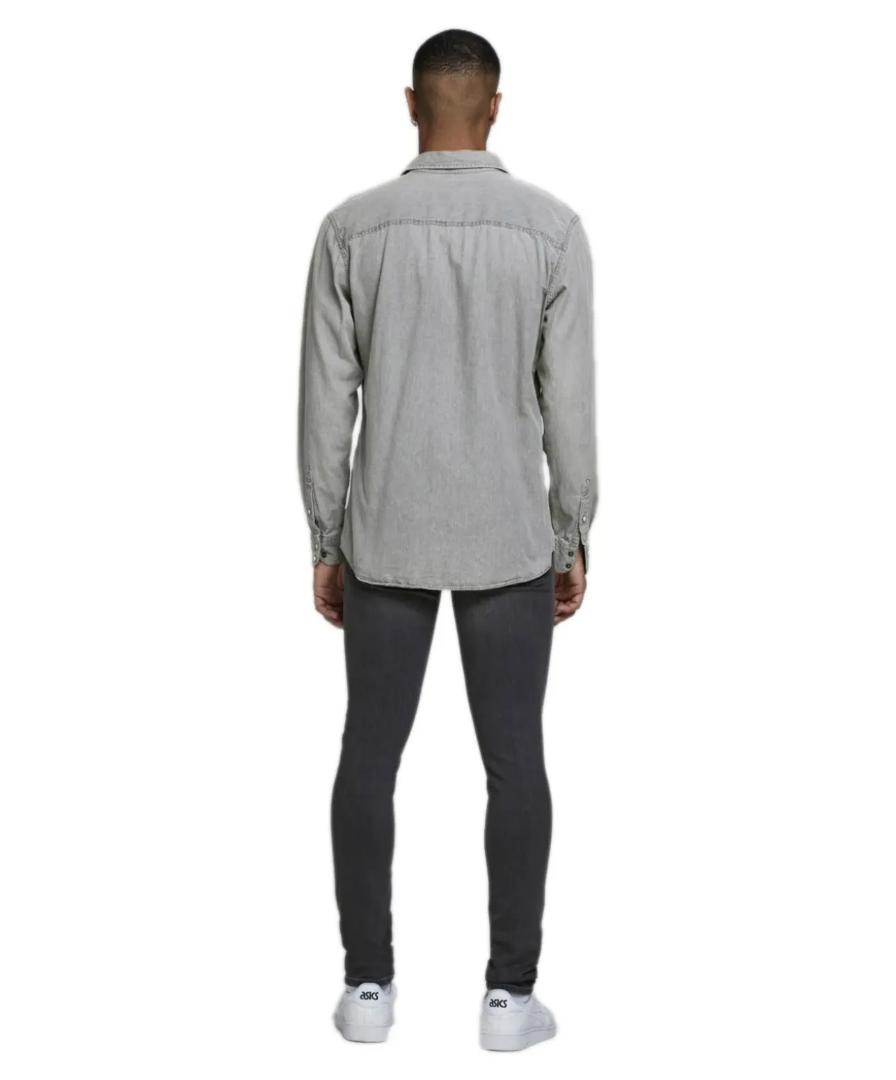 Jack & Jones Jeanshemd Heridan in grauer Used-Waschung