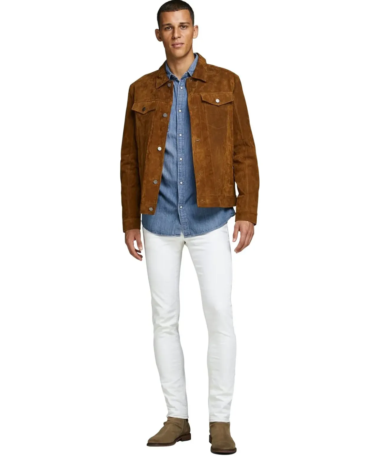 Jack & Jones Jeanshemd Heridan Shirt in blauer Used-Optik