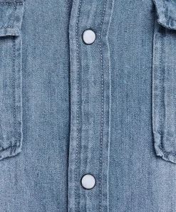 Jack & Jones Jeanshemd Heridan Shirt in blauer Used-Optik