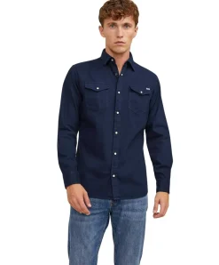 Jack & Jones Jeanshemd Heridan Shirt in Dunkelblau