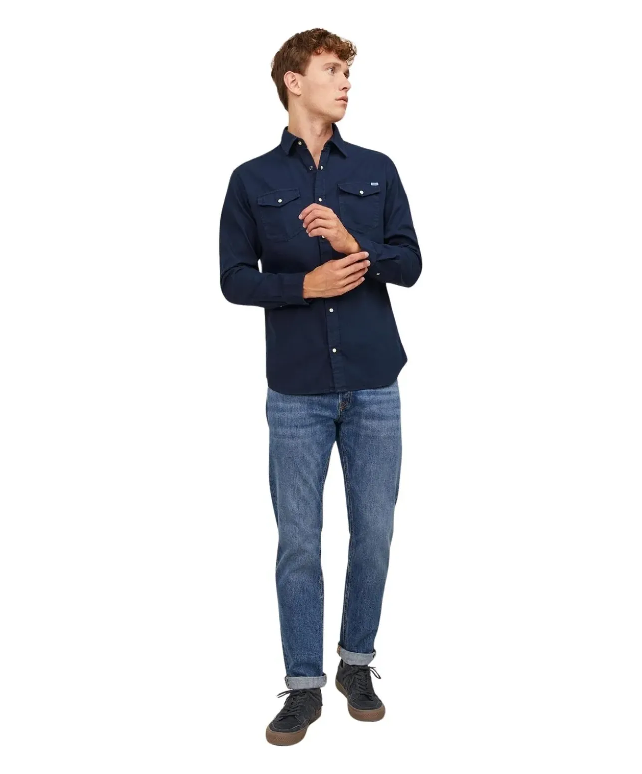 Jack & Jones Jeanshemd Heridan Shirt in Dunkelblau