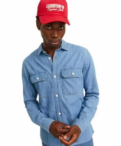 Jack & Jones Jeanshemd Travis in Hellblau mit Langarm