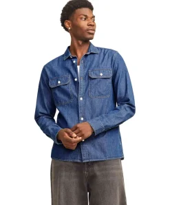 Jack & Jones Jeanshemd Travis aus Bio-Baumwolle in Blau