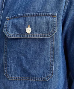 Jack & Jones Jeanshemd Travis aus Bio-Baumwolle in Blau