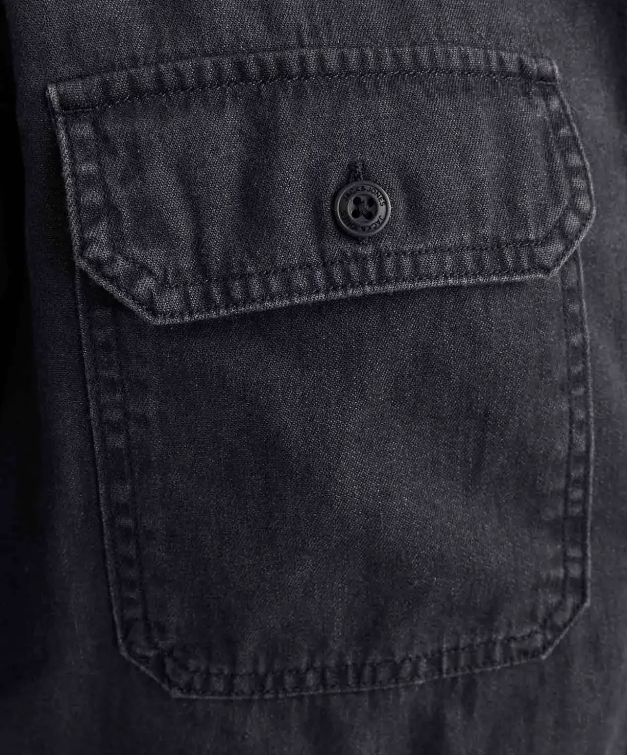 Jack & Jones Jeanshemd Travis in Schwarz mit Langarm