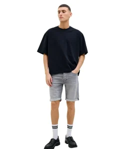 Jack & Jones Jeansshorts Rick Icon in grauer Used-Waschung