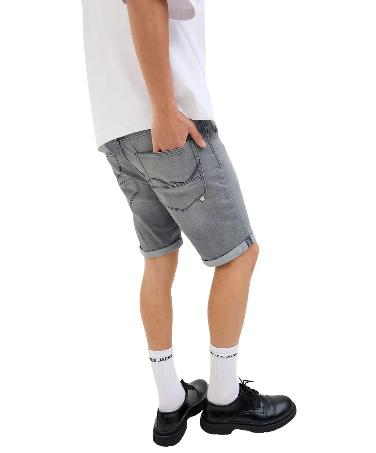 Jack & Jones Jeansshorts Rick Fox in Grau