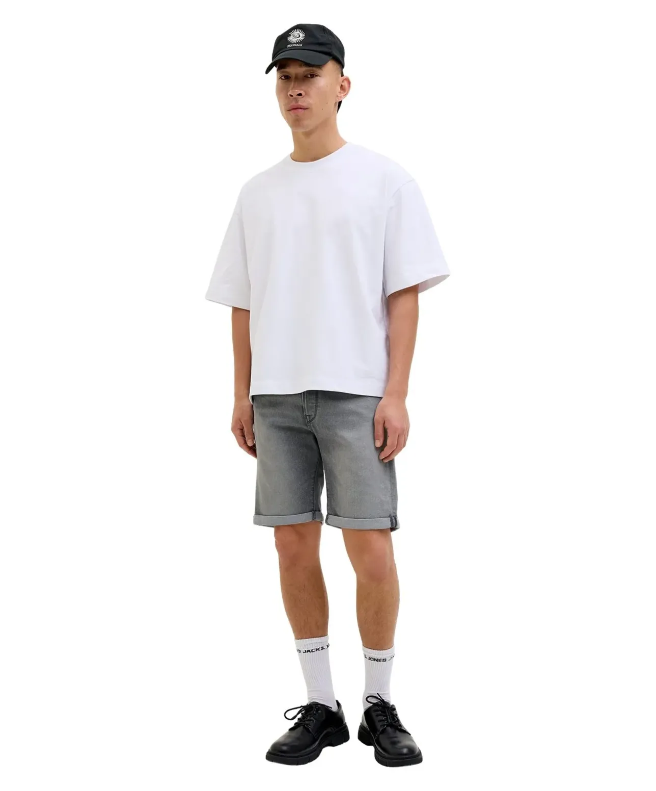 Jack & Jones Jeansshorts Rick Fox in Grau