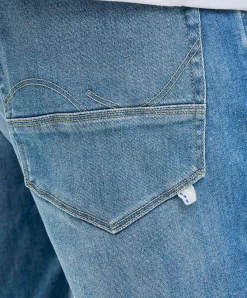 Jack & Jones Jeansshorts Rick Fox in blau mit Rissen