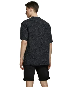 Jack & Jones Jeansshorts Rick in schwarzem Denim-Look