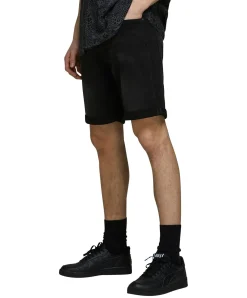 Jack & Jones Jeansshorts Rick in schwarzem Denim-Look