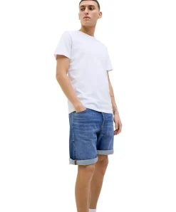 Jack & Jones Jeansshorts Rick in verwaschenem Mittelblau