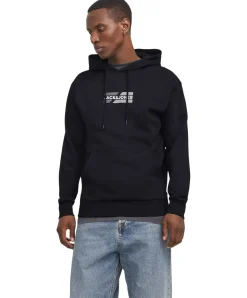 Jack & Jones Kapuzenpullover Corp Graphic Sweat in Schwarz