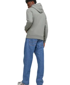 Jack & Jones Kapuzenpullover in Grau aus Bio-Baumwolle
