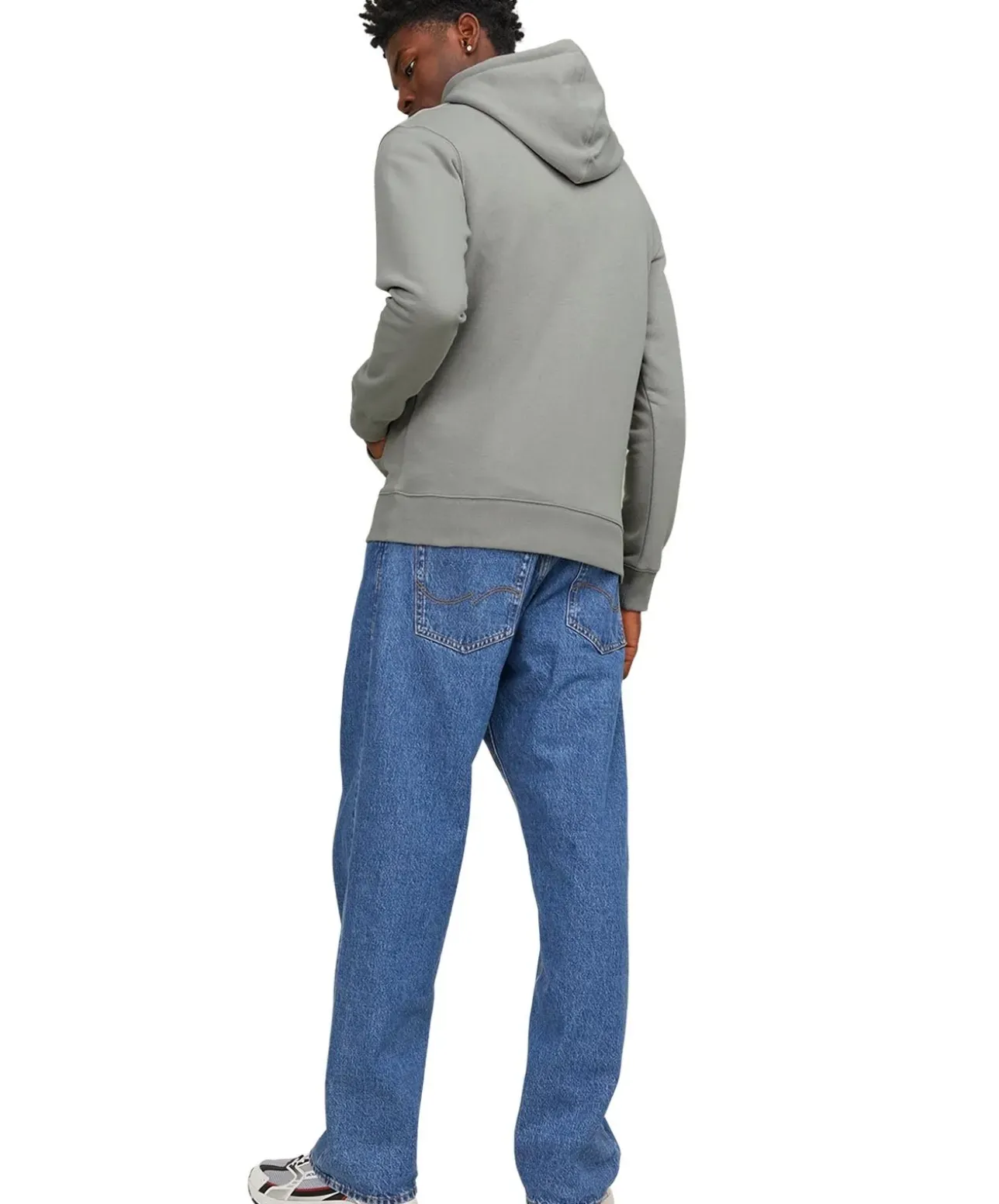 Jack & Jones Kapuzenpullover in Grau aus Bio-Baumwolle