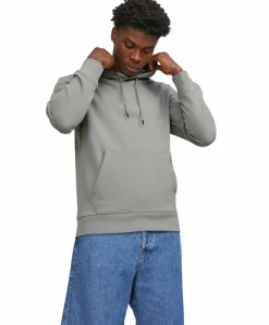 Jack & Jones Kapuzenpullover in Grau aus Bio-Baumwolle