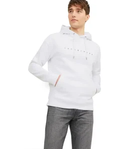 Jack & Jones Kapuzenpullover Star in Weiß mit Kordelzug