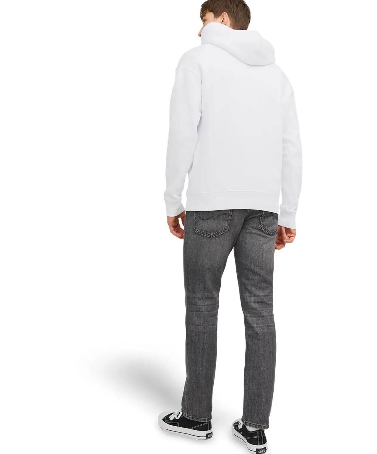 Jack & Jones Kapuzenpullover Star in Weiß mit Kordelzug