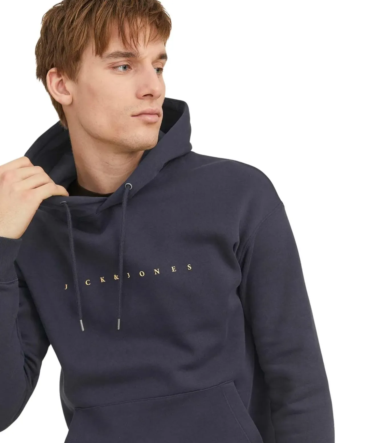 Jack & Jones Kapuzenpullover Star mit Kordeln in Blau