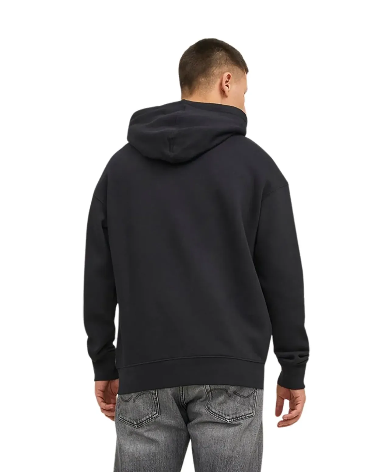 Jack & Jones Kapuzenpullover Star mit Kordeln in Schwarz