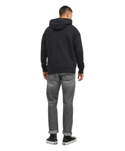 Jack & Jones Kapuzenpullover Star mit Kordeln in Schwarz