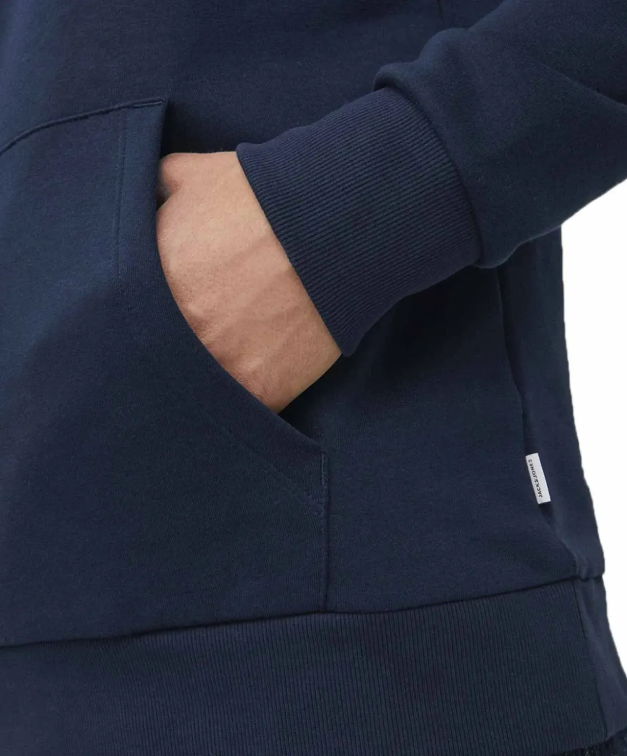 Jack & Jones Kapuzensweatshirt mit Logo-Brustprint in Dunkelblau