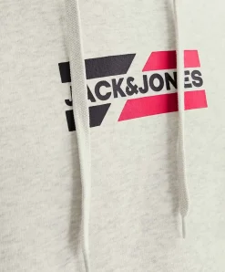 Jack & Jones Kapuzensweatshirt Corp Graphic in Grau