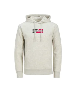 Jack & Jones Kapuzensweatshirt Corp Graphic in Grau