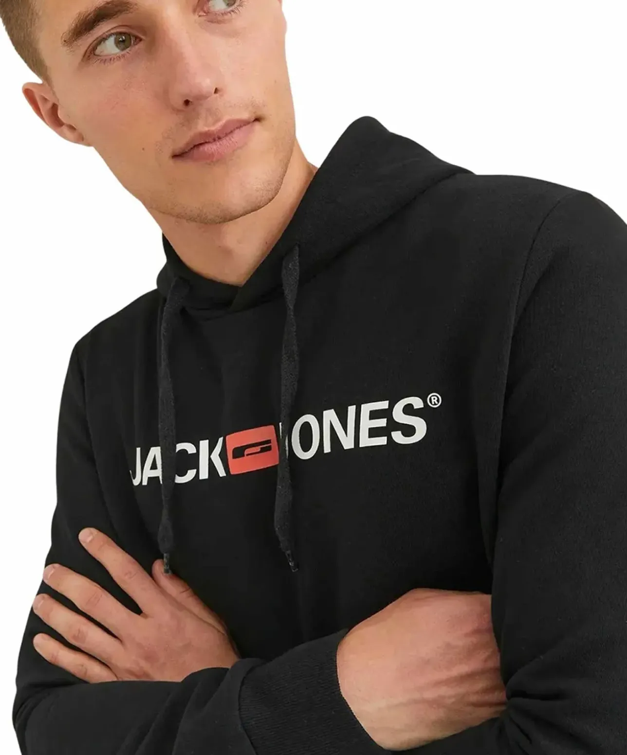 Jack & Jones Kapuzensweatshirt mit Logo in Black